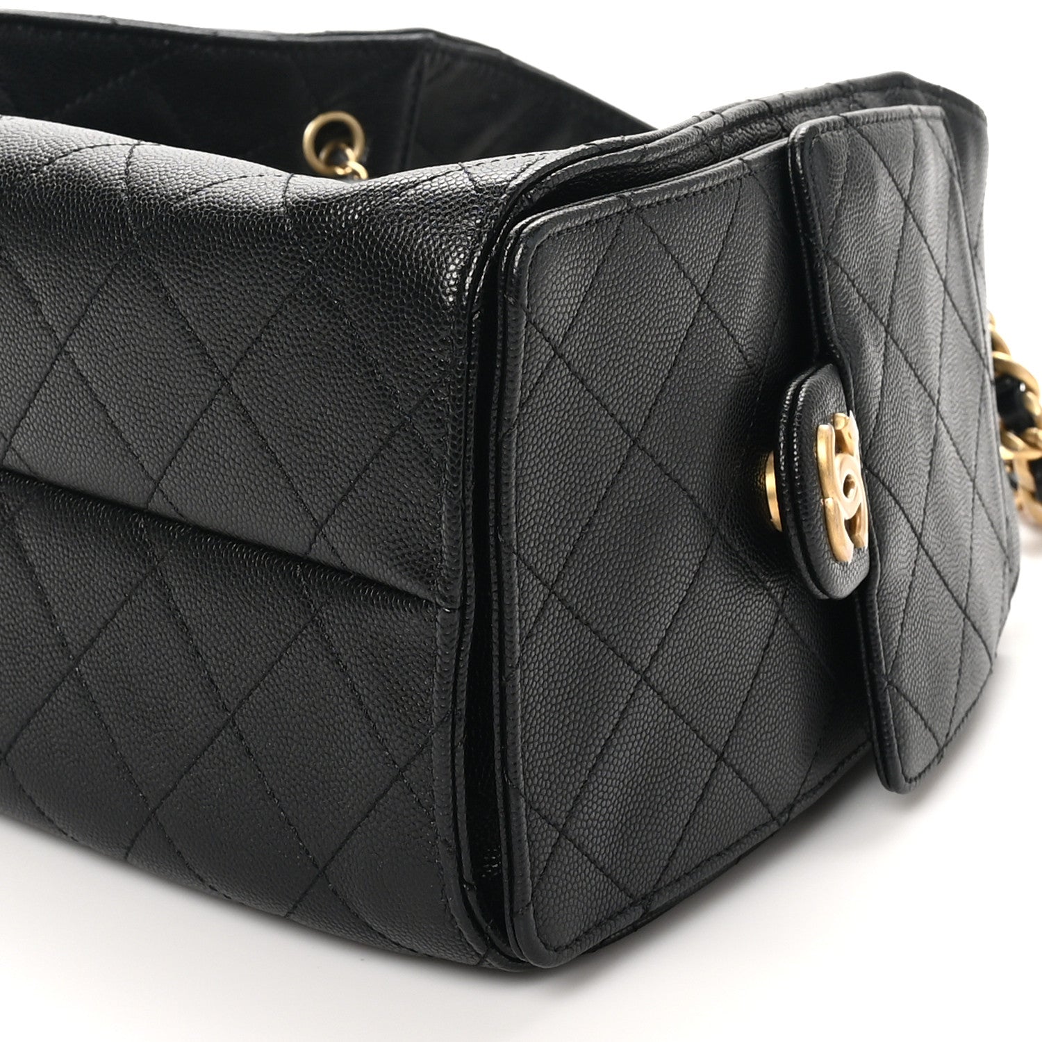 Caviar Quilted Small Chanel 25 Handbag Black