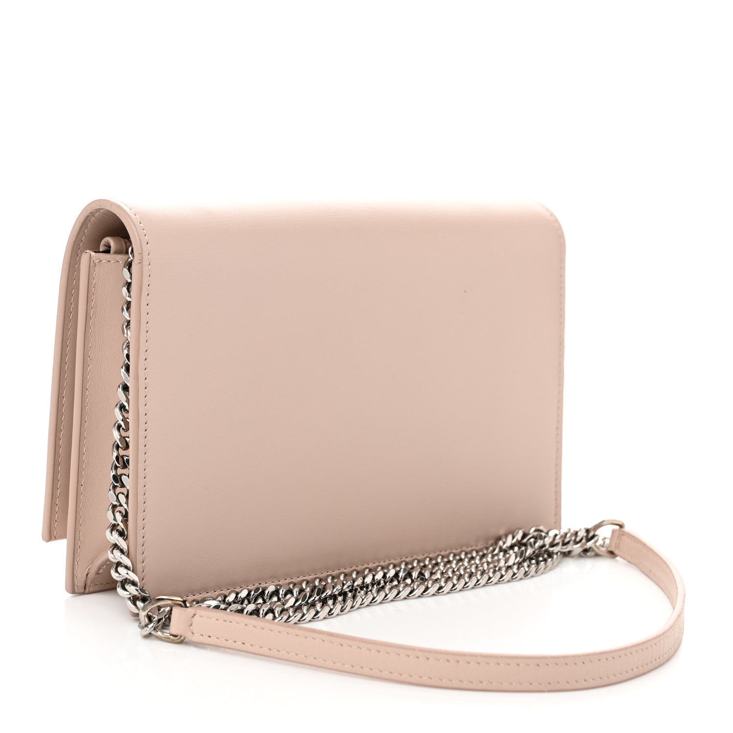 Smooth Calfskin Classic Monogram Kate Tassel Chain Wallet Marble Pink