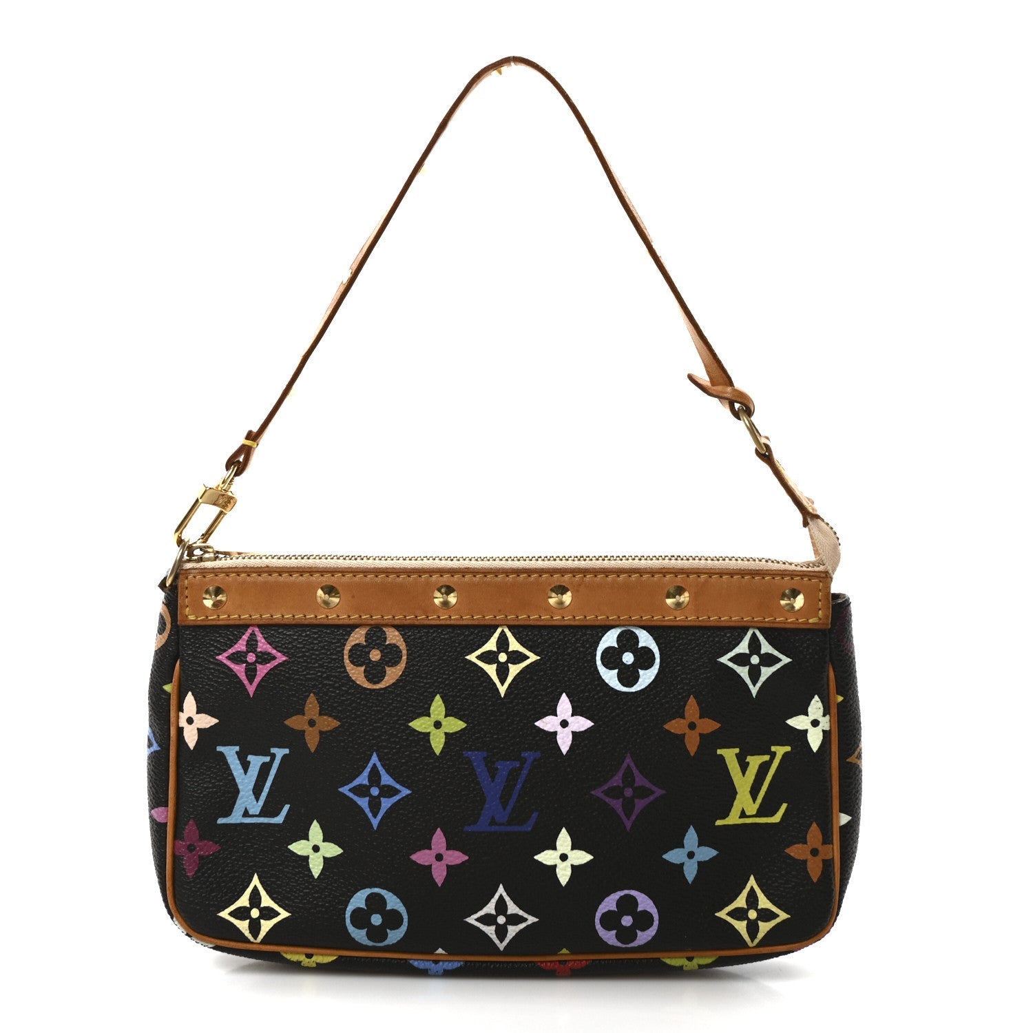 Monogram Multicolor Pochette Accessories Black