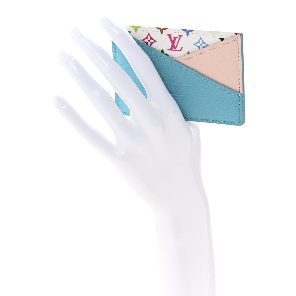 LV X TM Monogram Multicolor Criss-Cross  Holder Kabira Blue Rose