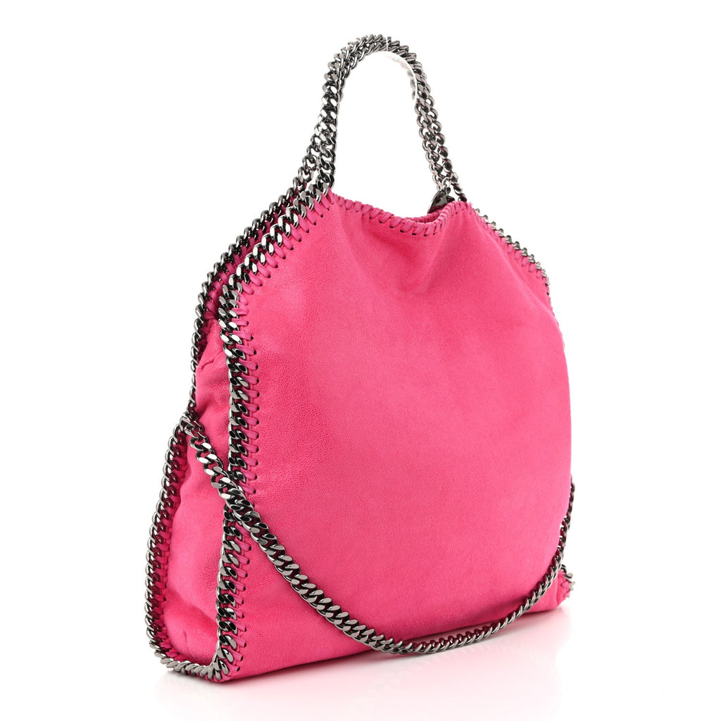 Shaggy Deer Small Falabella Tote Hot Pink