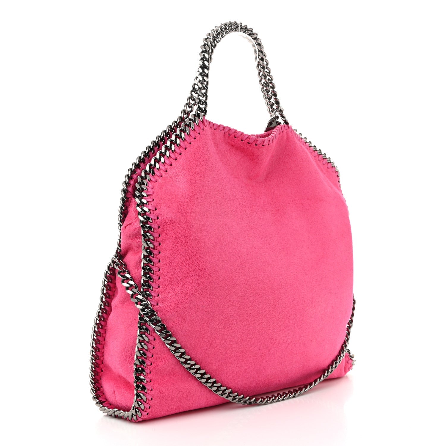 Shaggy Deer Small Falabella Tote Hot Pink