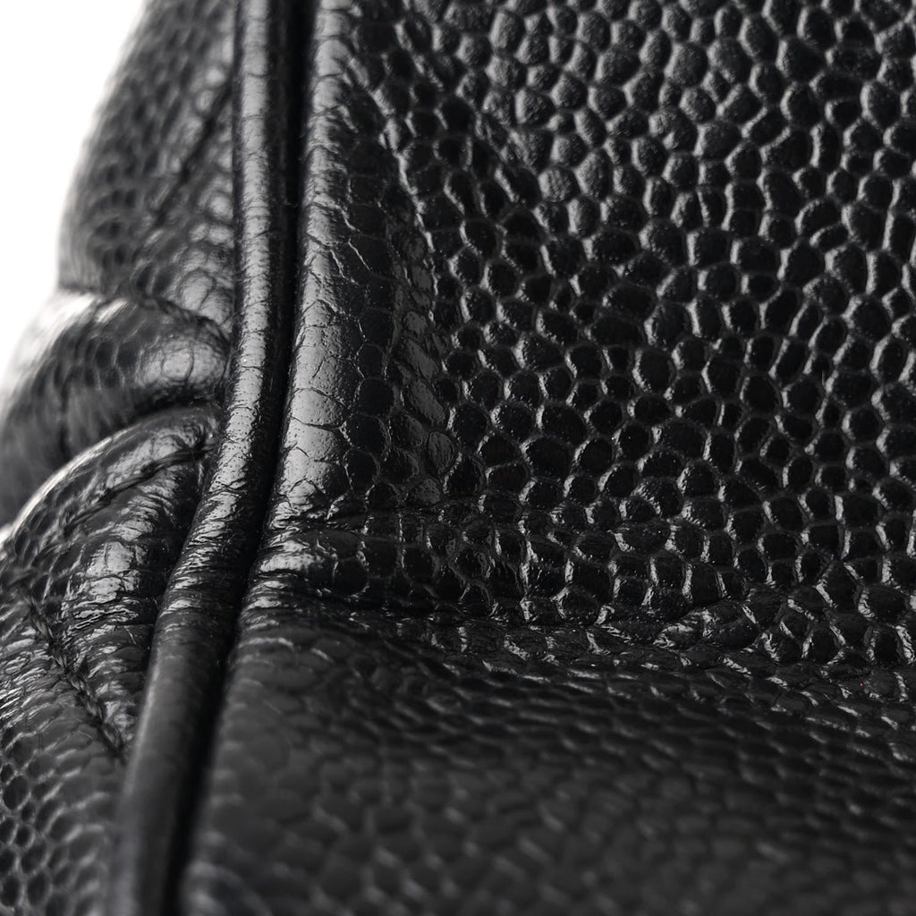 Caviar Quilted Medallion Tote Black