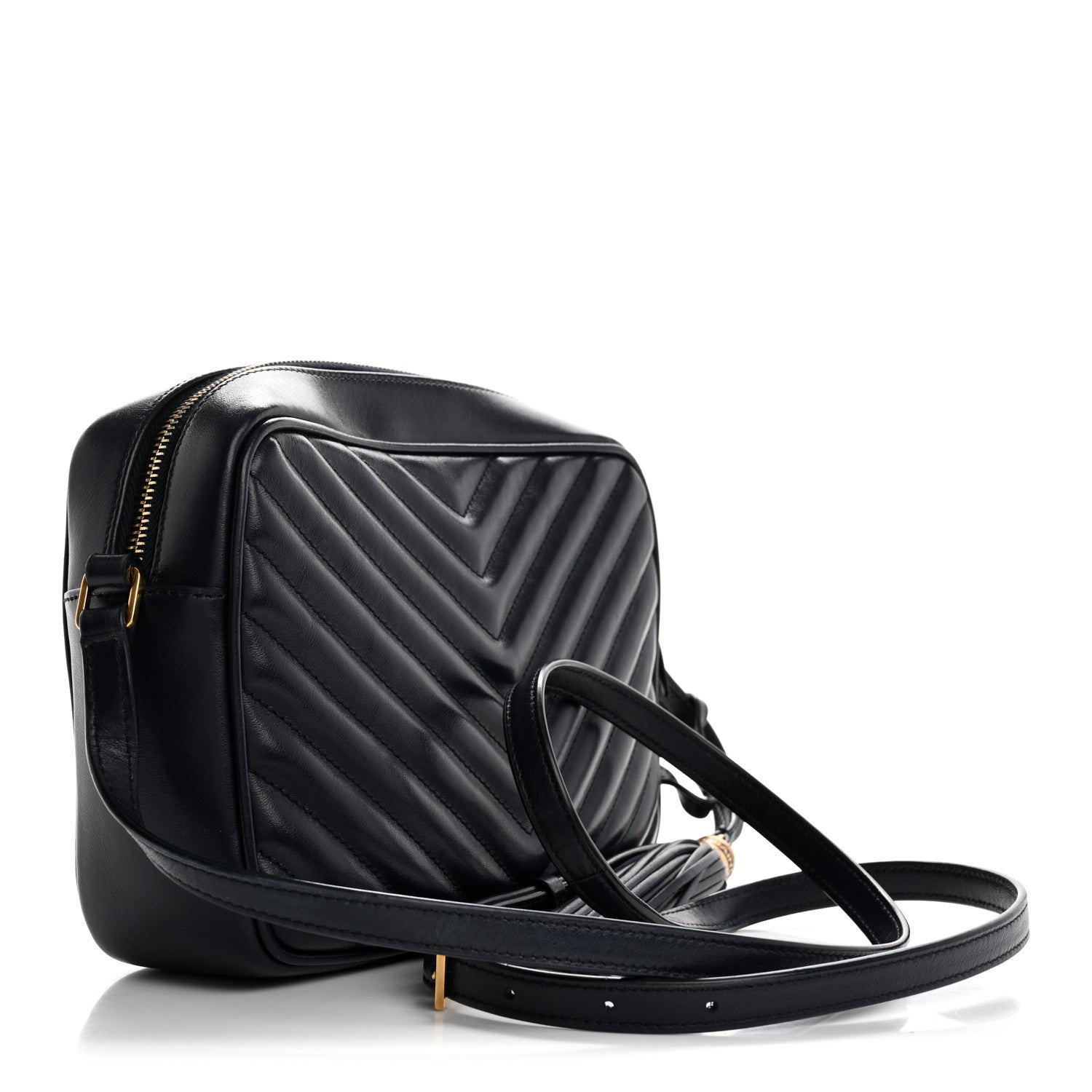 Calfskin Matelasse Monogram Lou Camera Bag Navy