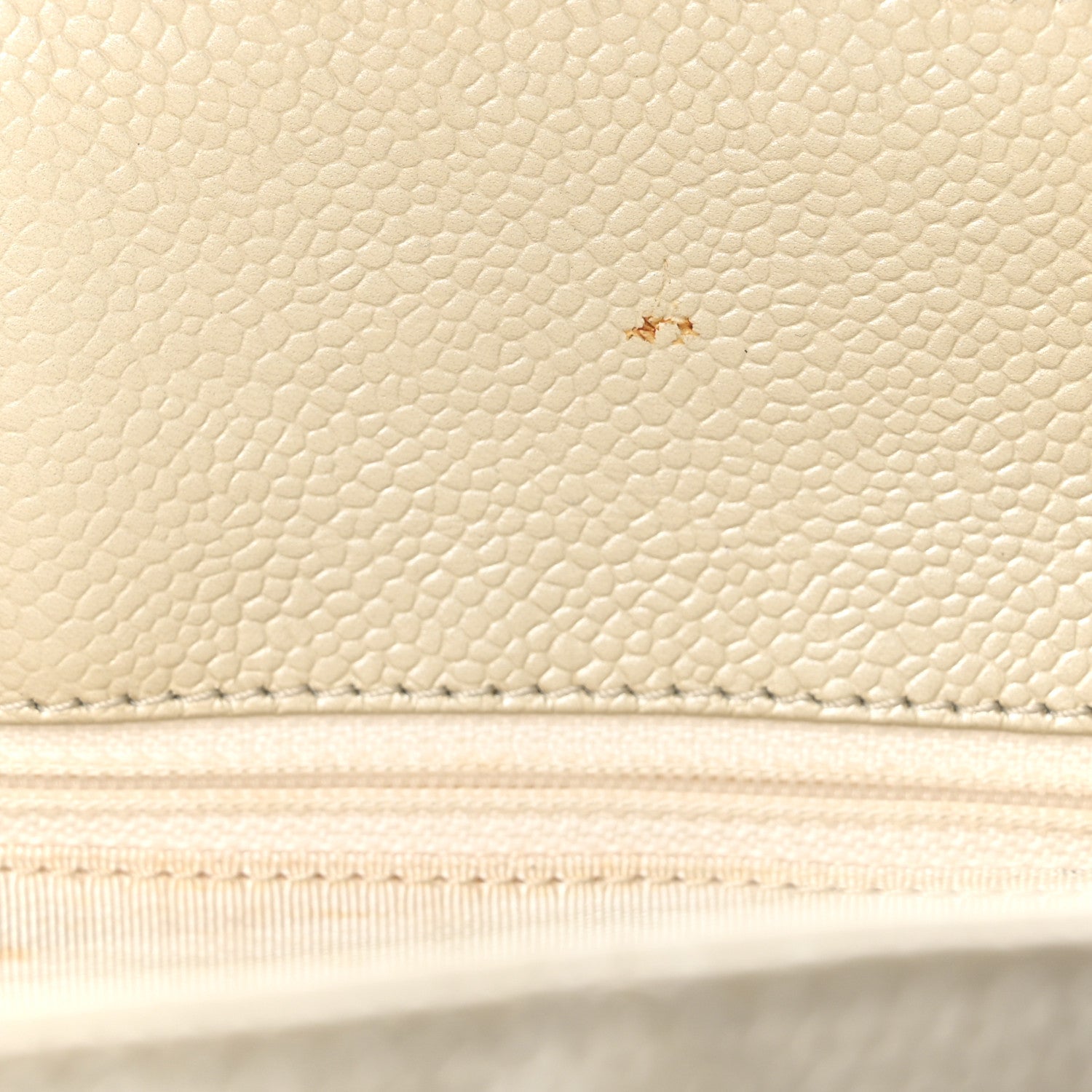 Metallic Caviar Quilted Grand Shopping Tote GST Pearl