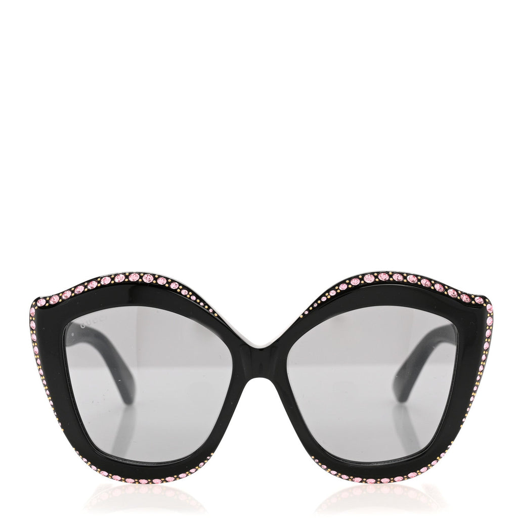 Crystal Cat Eye GG0118S Sunglasses Black