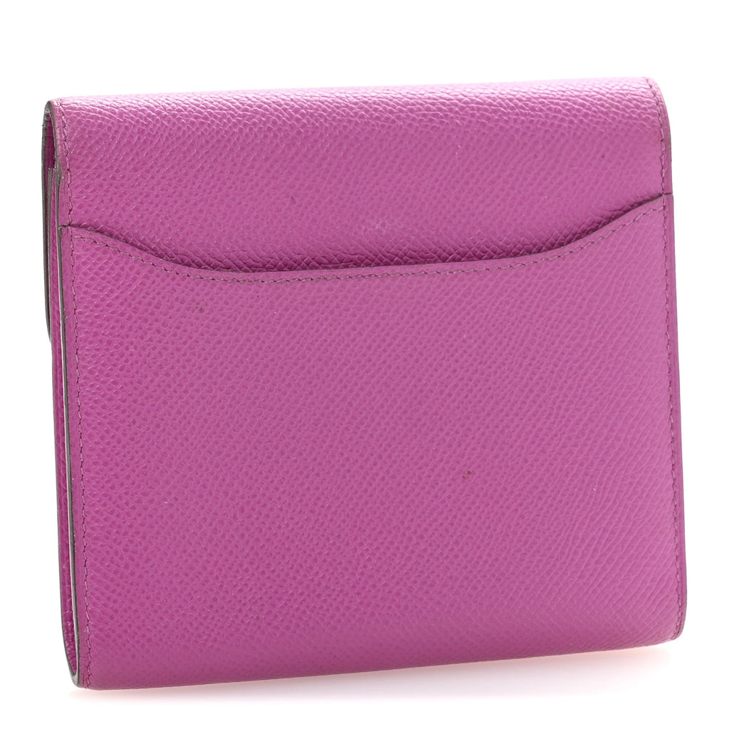 Epsom Enamel Constance Short Wallet Magnolia Bleu Brighton