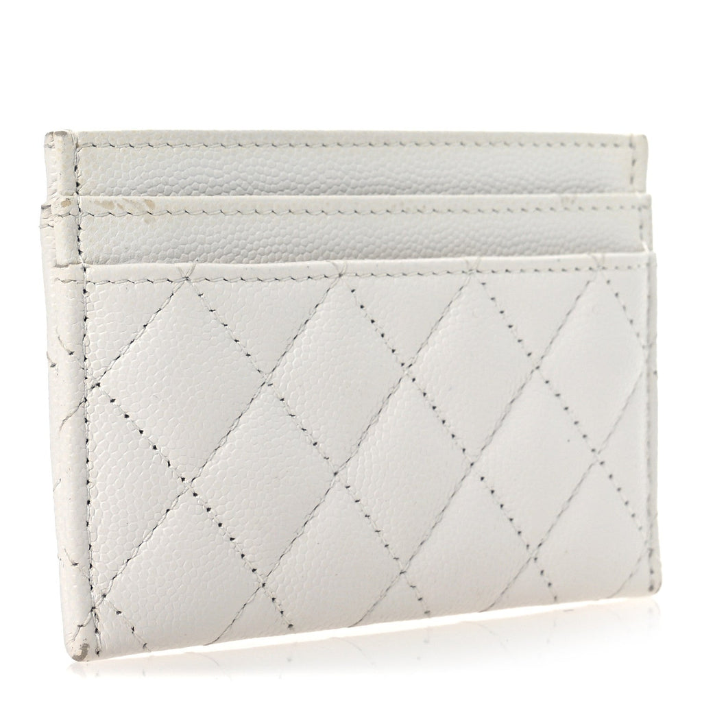 Caviar Quilted Boy  Holder White