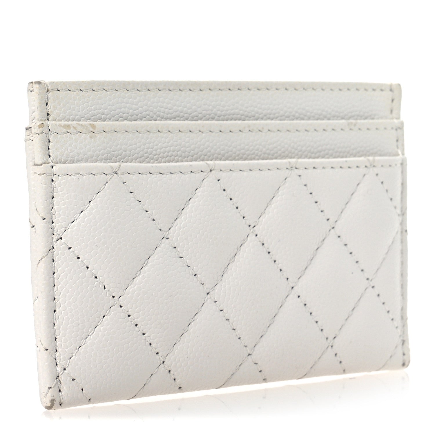 Caviar Quilted Boy  Holder White