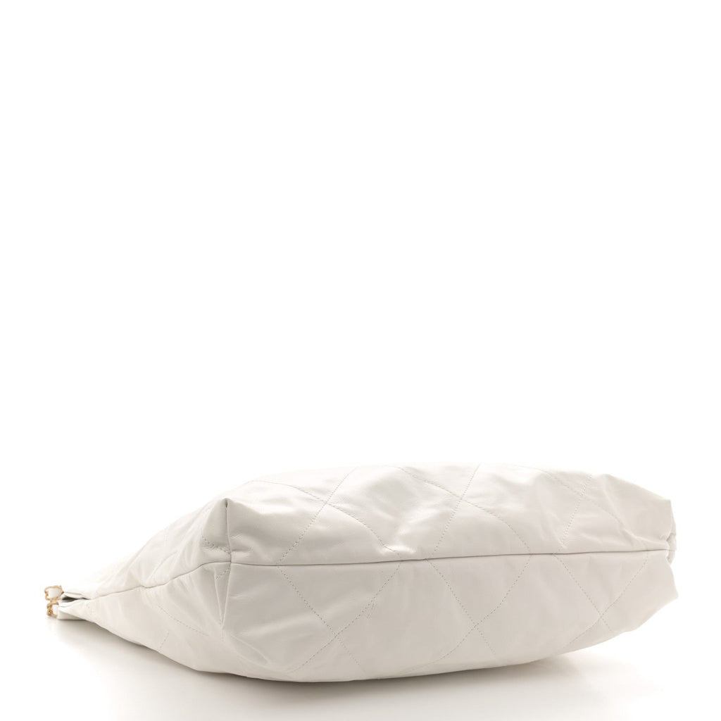 Calfskin Quilted Chanel 22 White