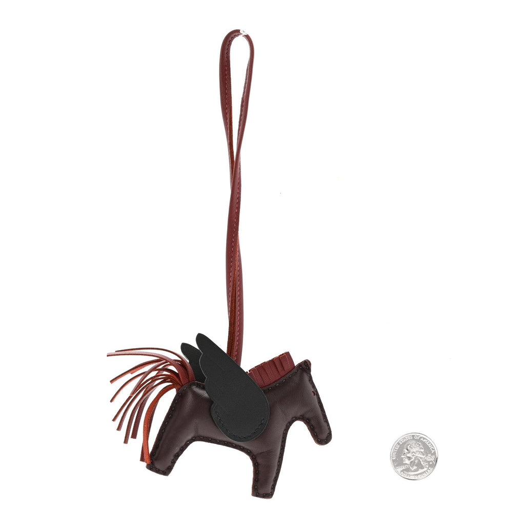 Milo Lambskin Grigri Rodeo Pegase Horse Bag Charm PM Terre Black Rouge Sellier