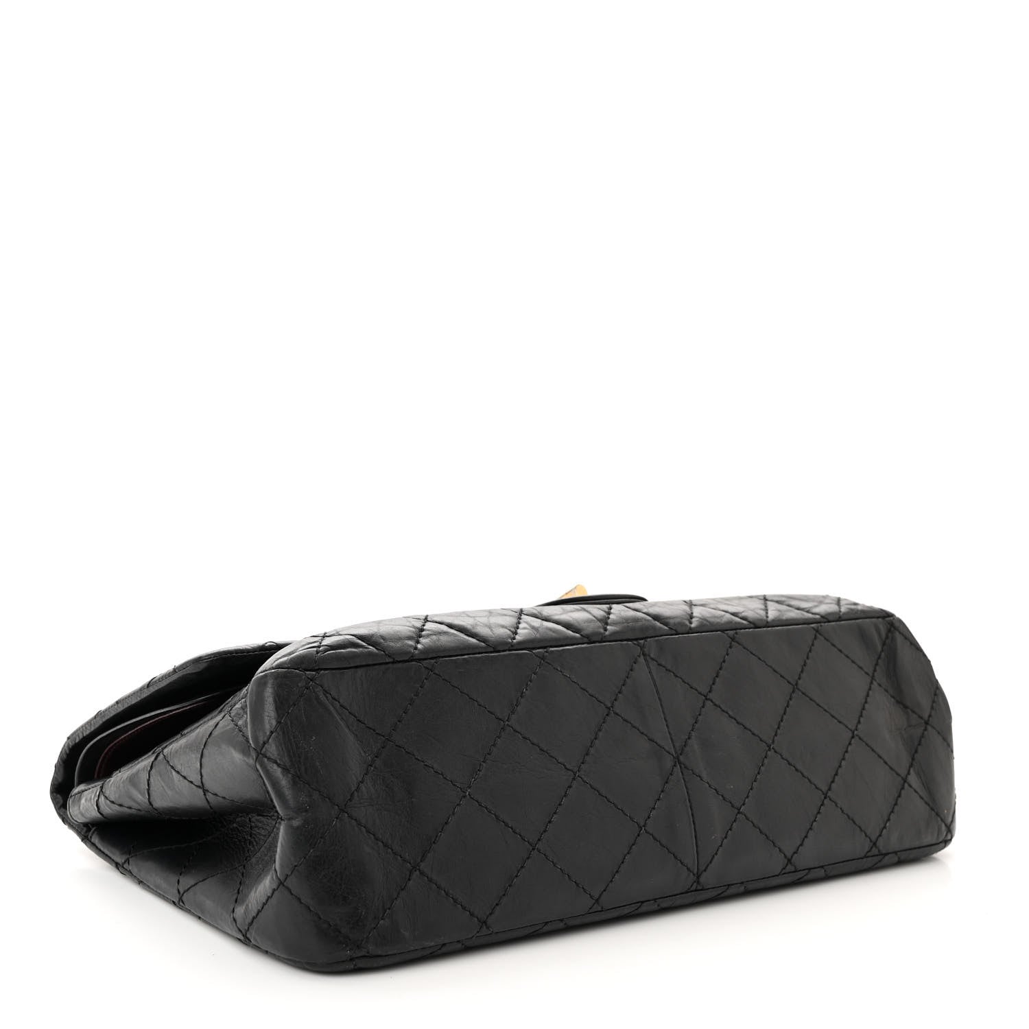 Aged Calfskin Quilted 2.55 Reissue 227 Flap Black