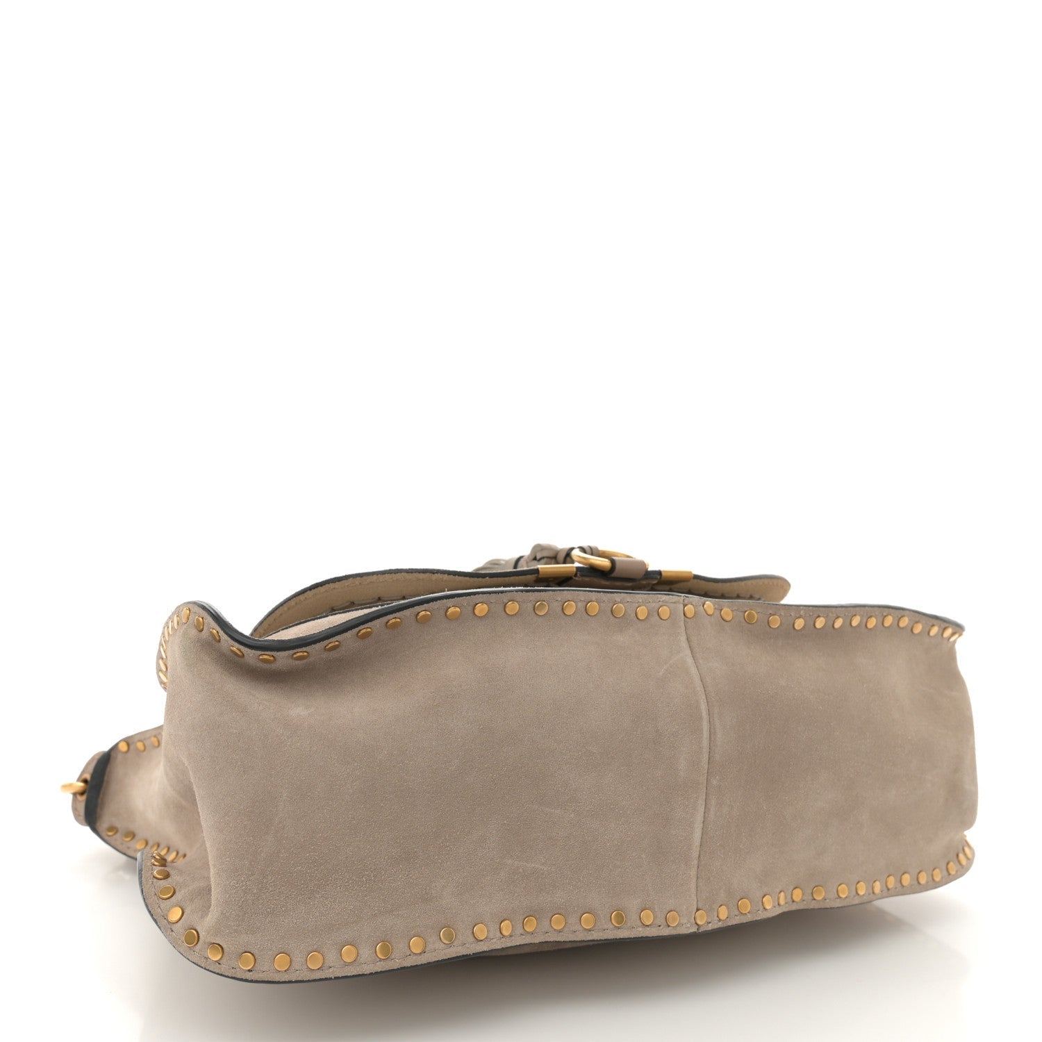Suede Calfskin Braided Medium Marcie Satchel Motty Grey