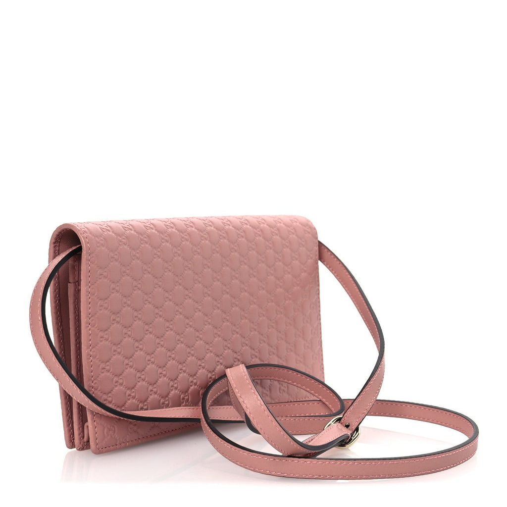 Microguccissima Crossbody Wallet Soft Pink