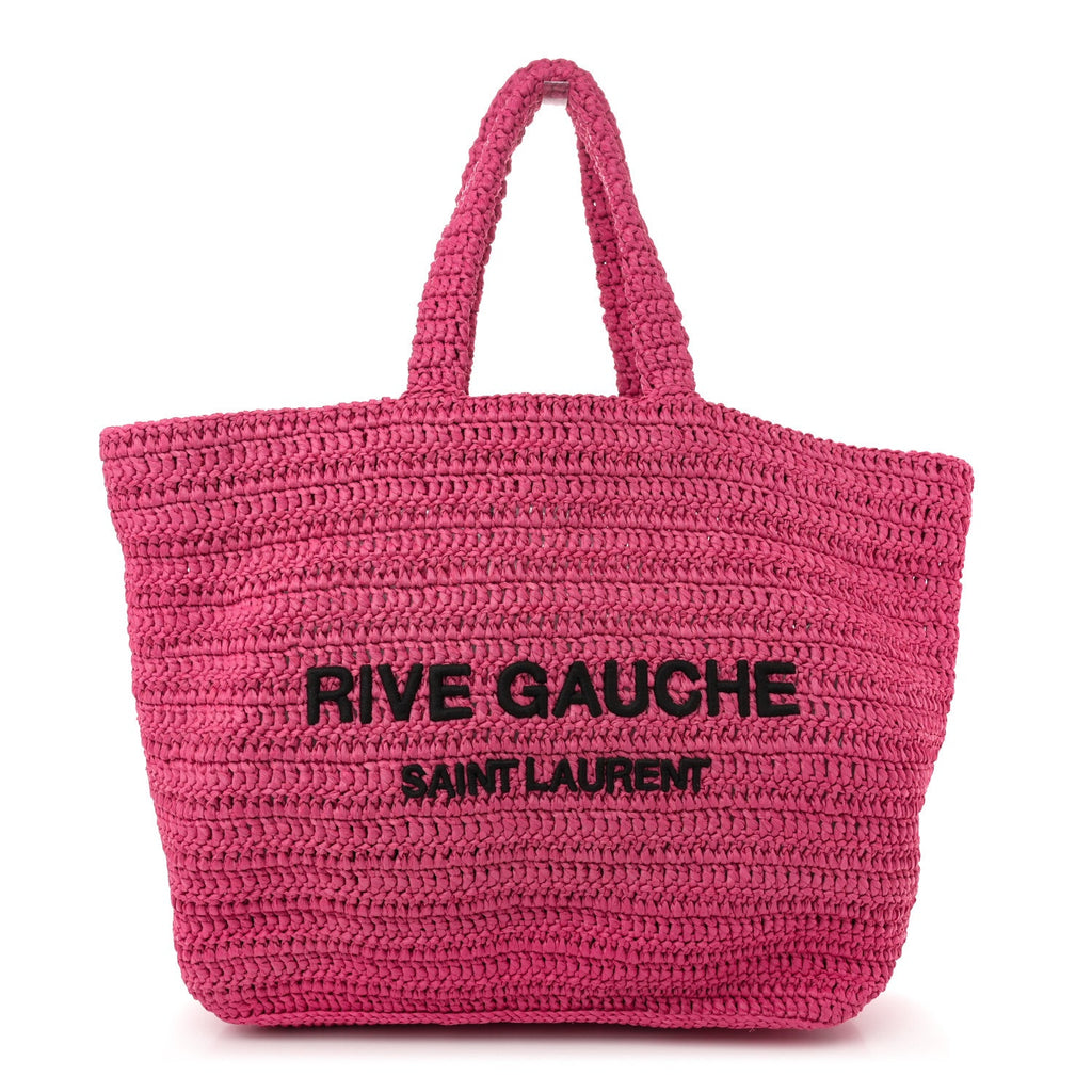 Raffia Rive Gauche Tote Pink