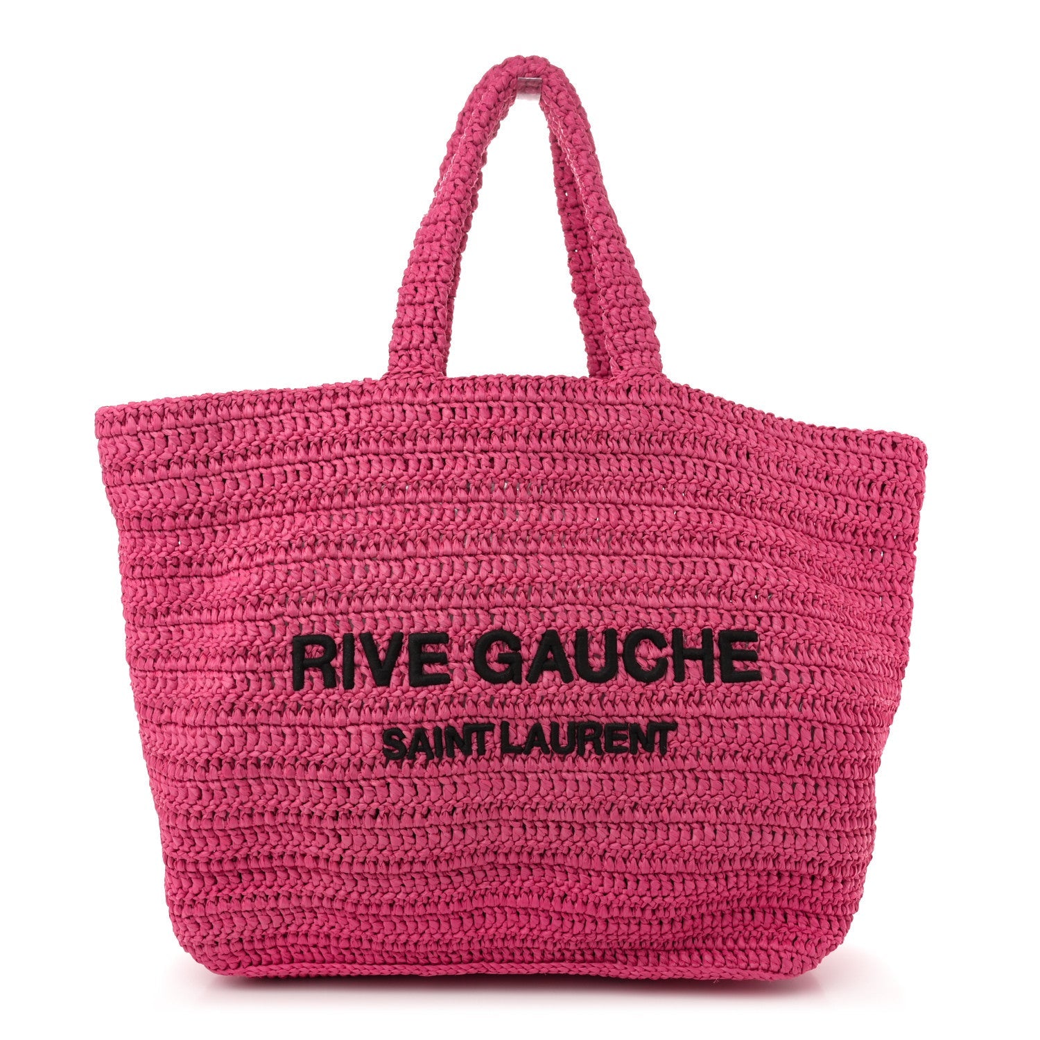 Raffia Rive Gauche Tote Pink