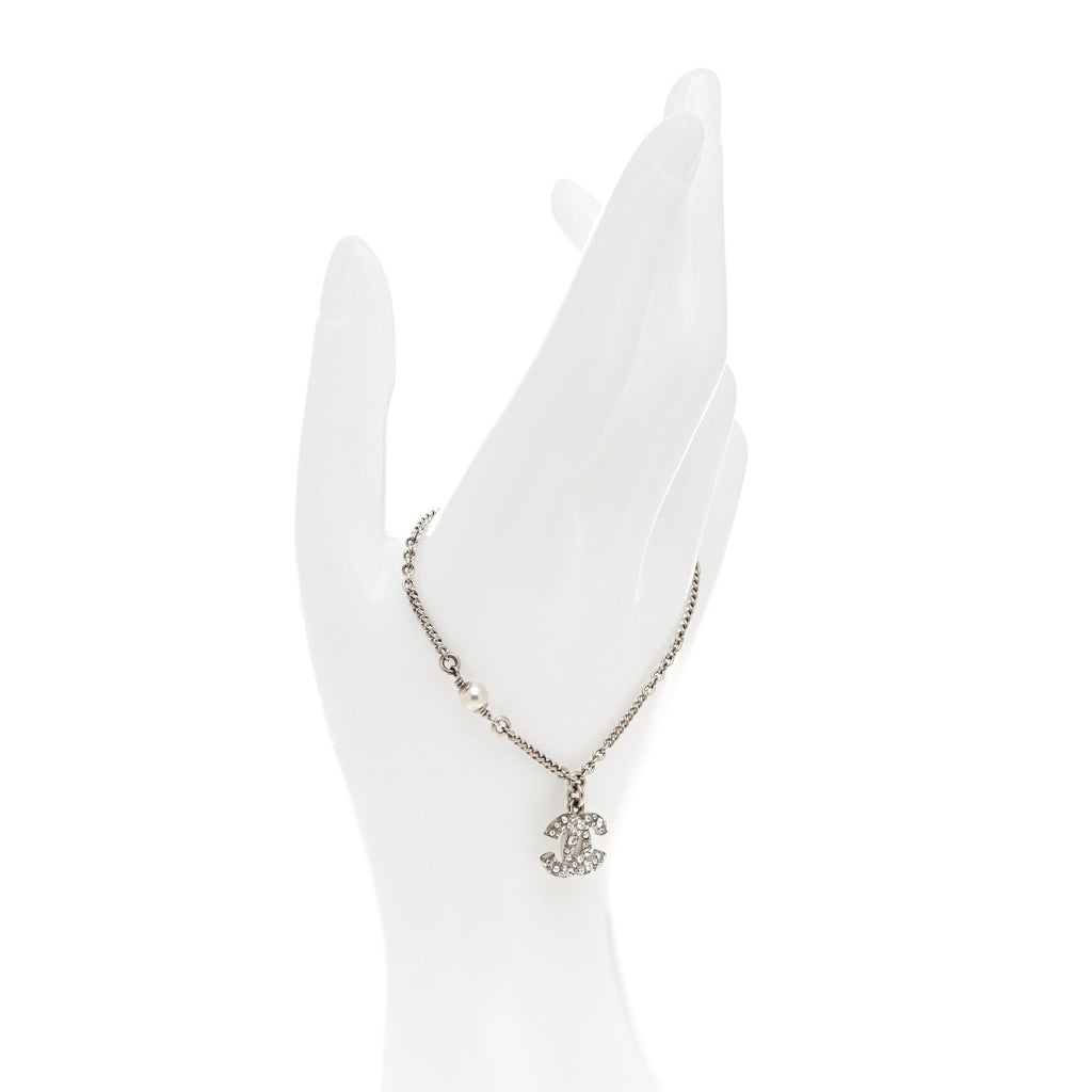 Pearl Crystal CC Bracelet Gold