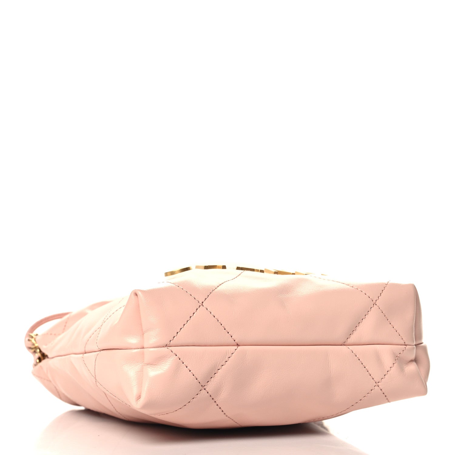 Shiny Calfskin Quilted Mini Chanel 22 Light Pink