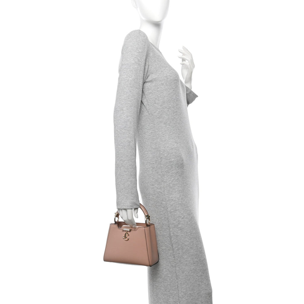 Calfskin Mini Varenne Top Handle Satchel Powder Pink