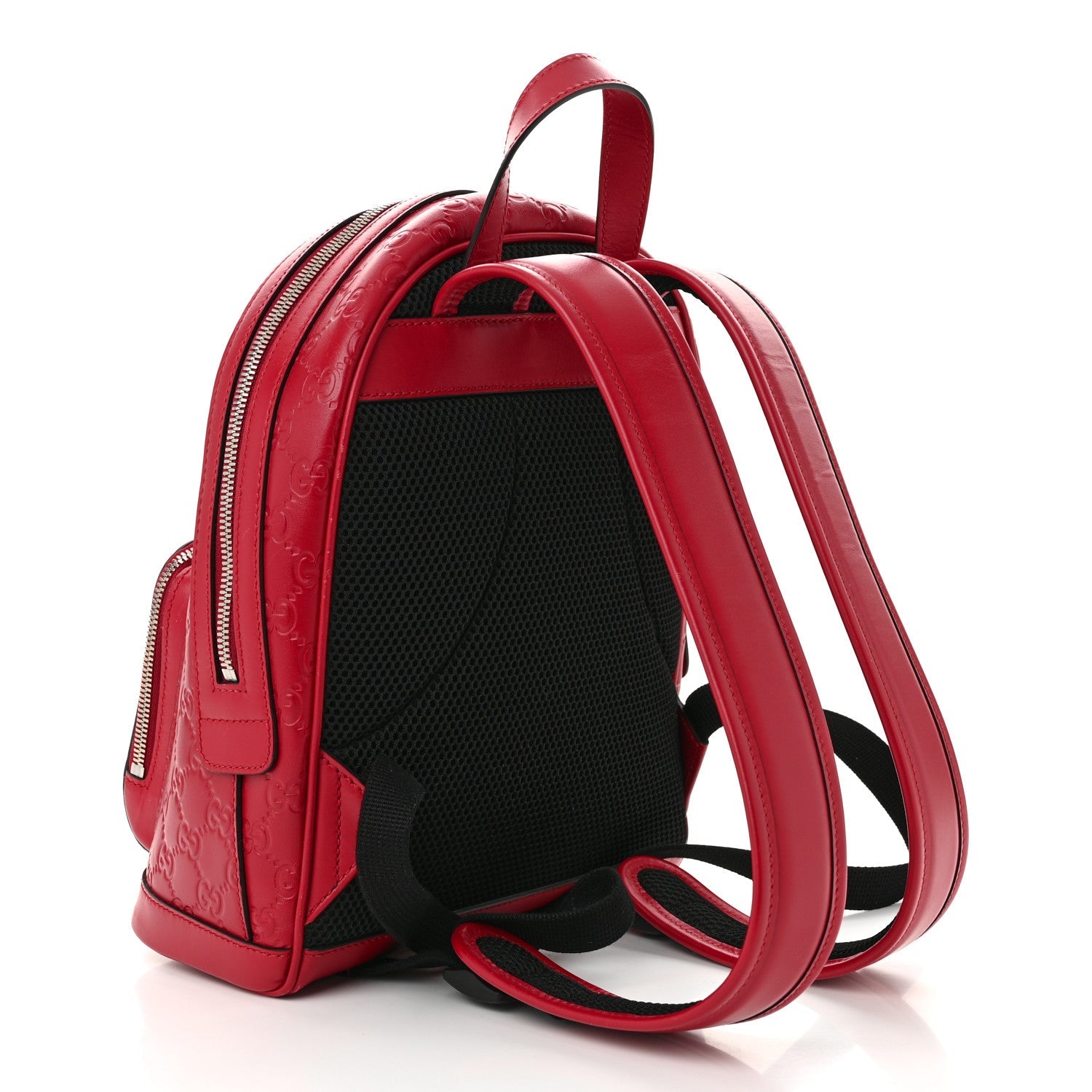 Guccissima Signature Small Day Backpack Hibiscus Red