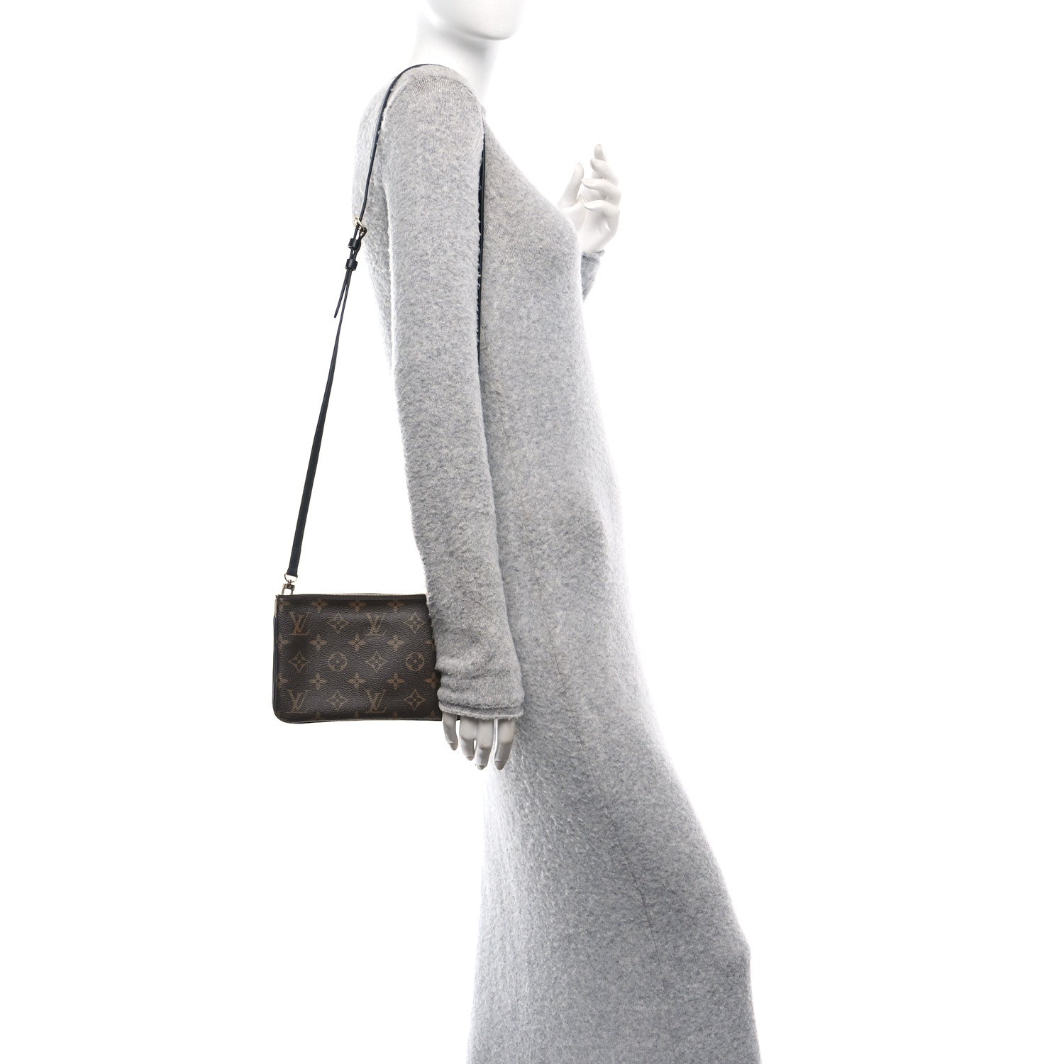 Reverse Monogram Giant Double Zip Pochette