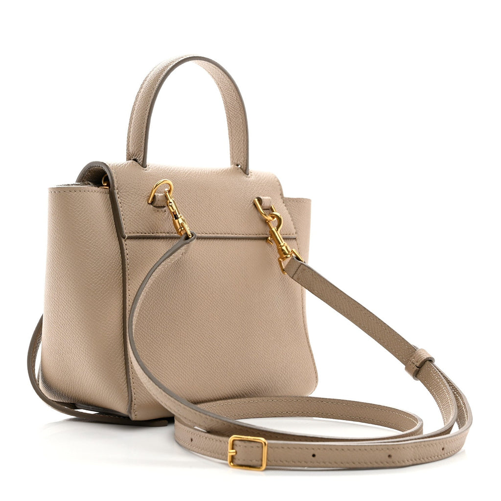 Grained Calfskin Pico Belt Bag Light Taupe