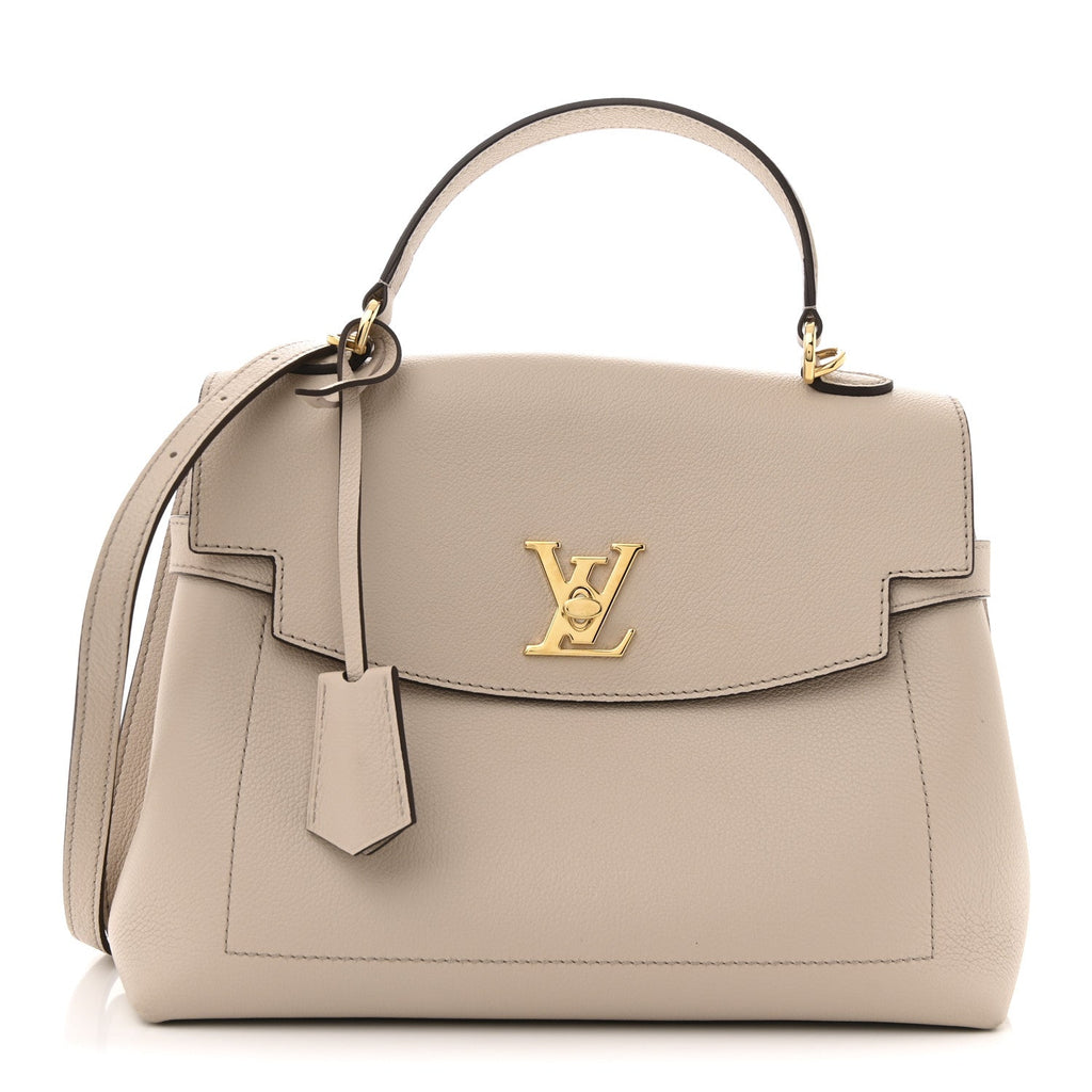 Soft Calfskin Lockme Ever MM Greige