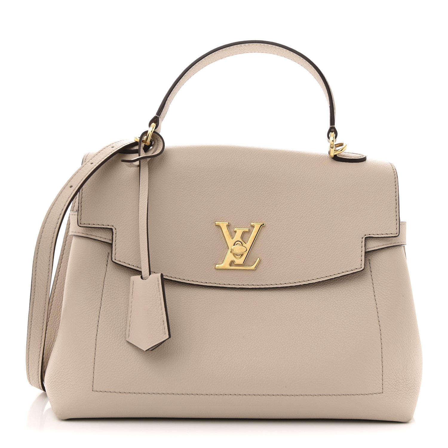 Soft Calfskin Lockme Ever MM Greige