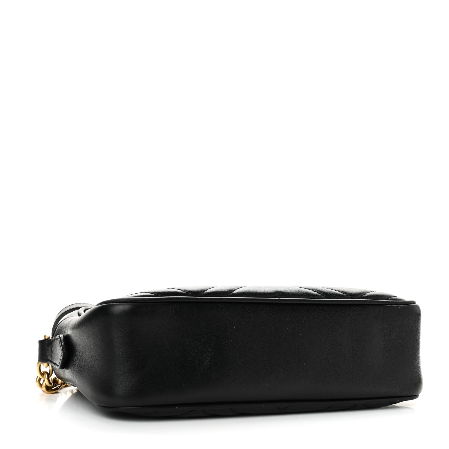Calfskin Matelasse Small GG Marmont Chain Shoulder Bag Black