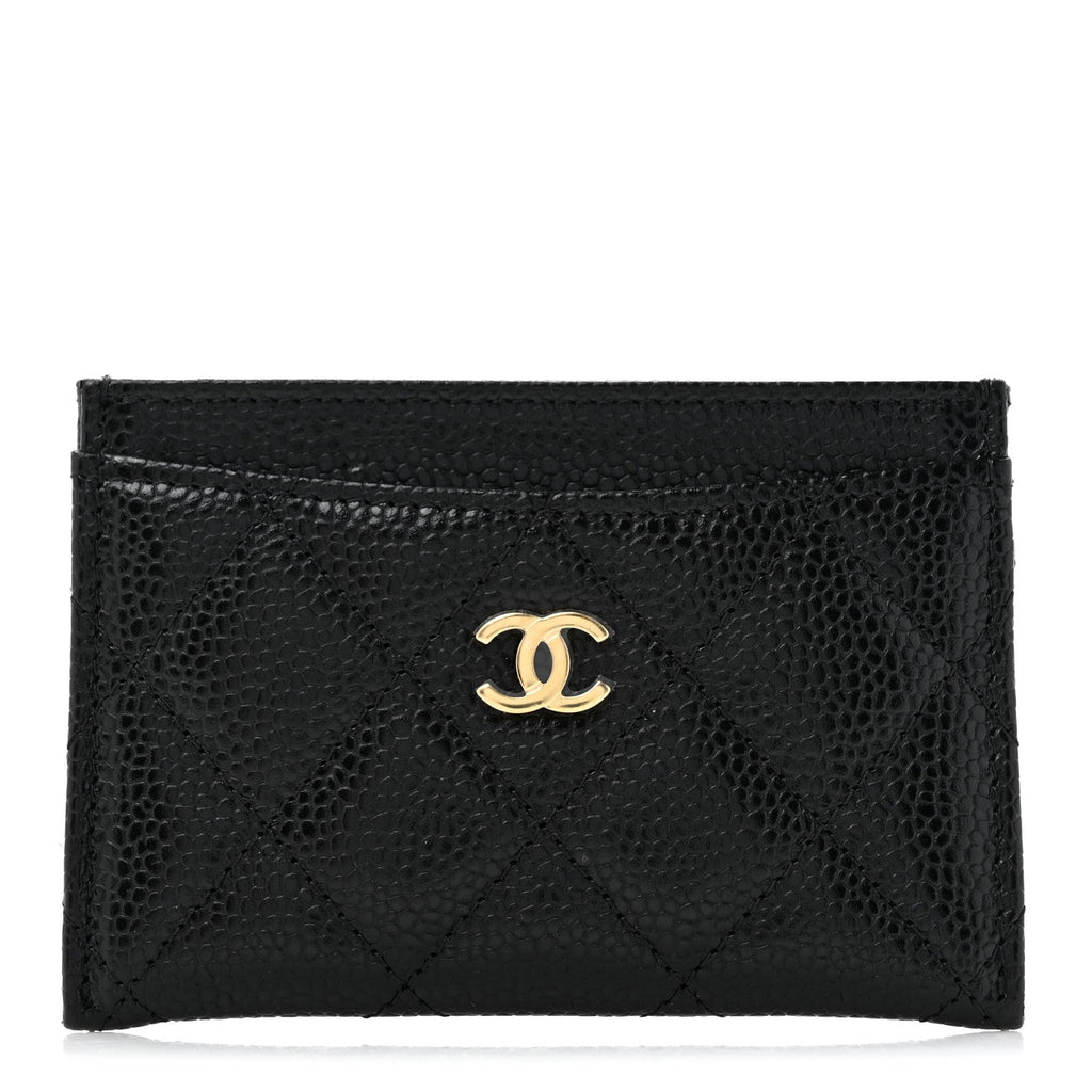 Caviar Quilted  Holder Black