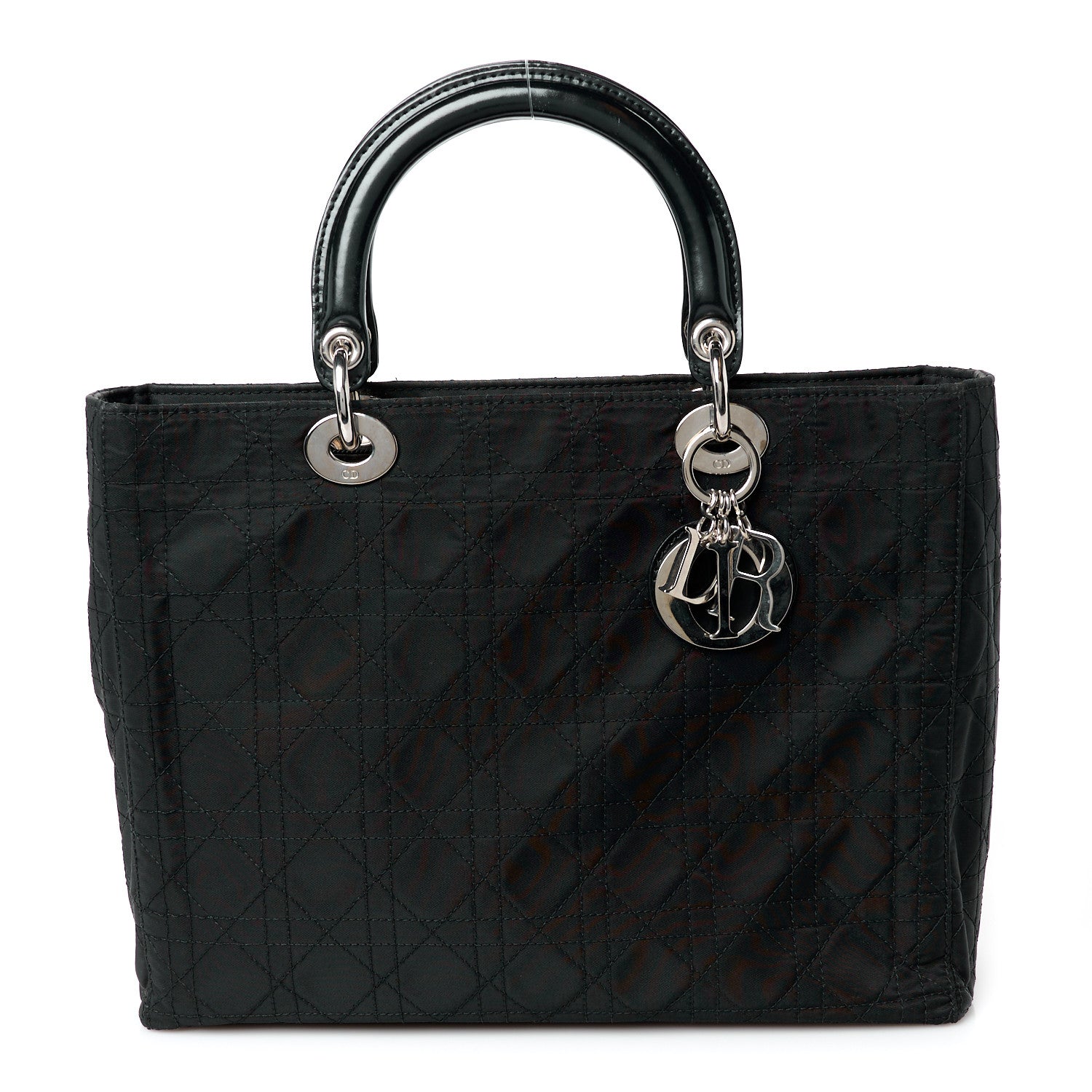 Nylon Cannage Large Lady Dior Black
