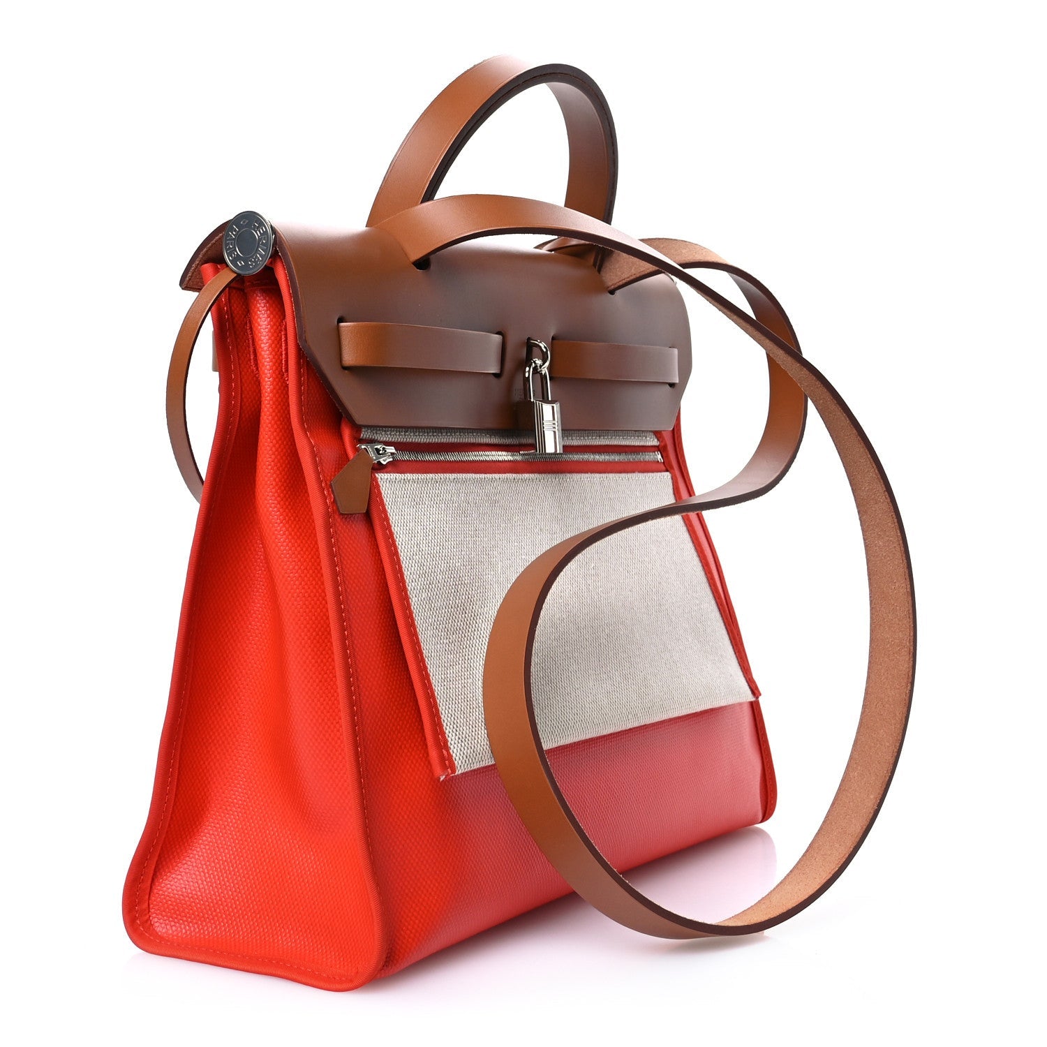 Toile H Berline Vache Hunter Herbag Zip 31 PM Capucine Fauve
