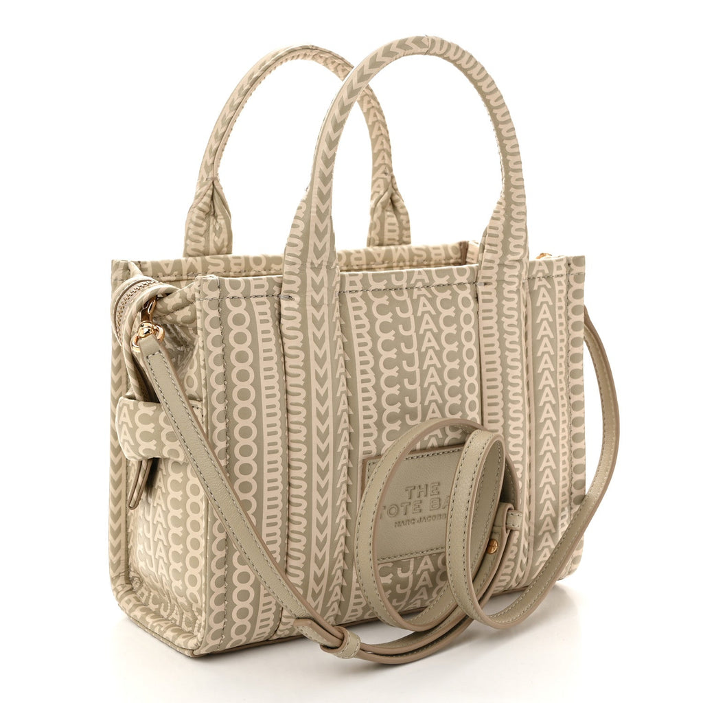 Calfskin Small The Monogram Tote Khaki