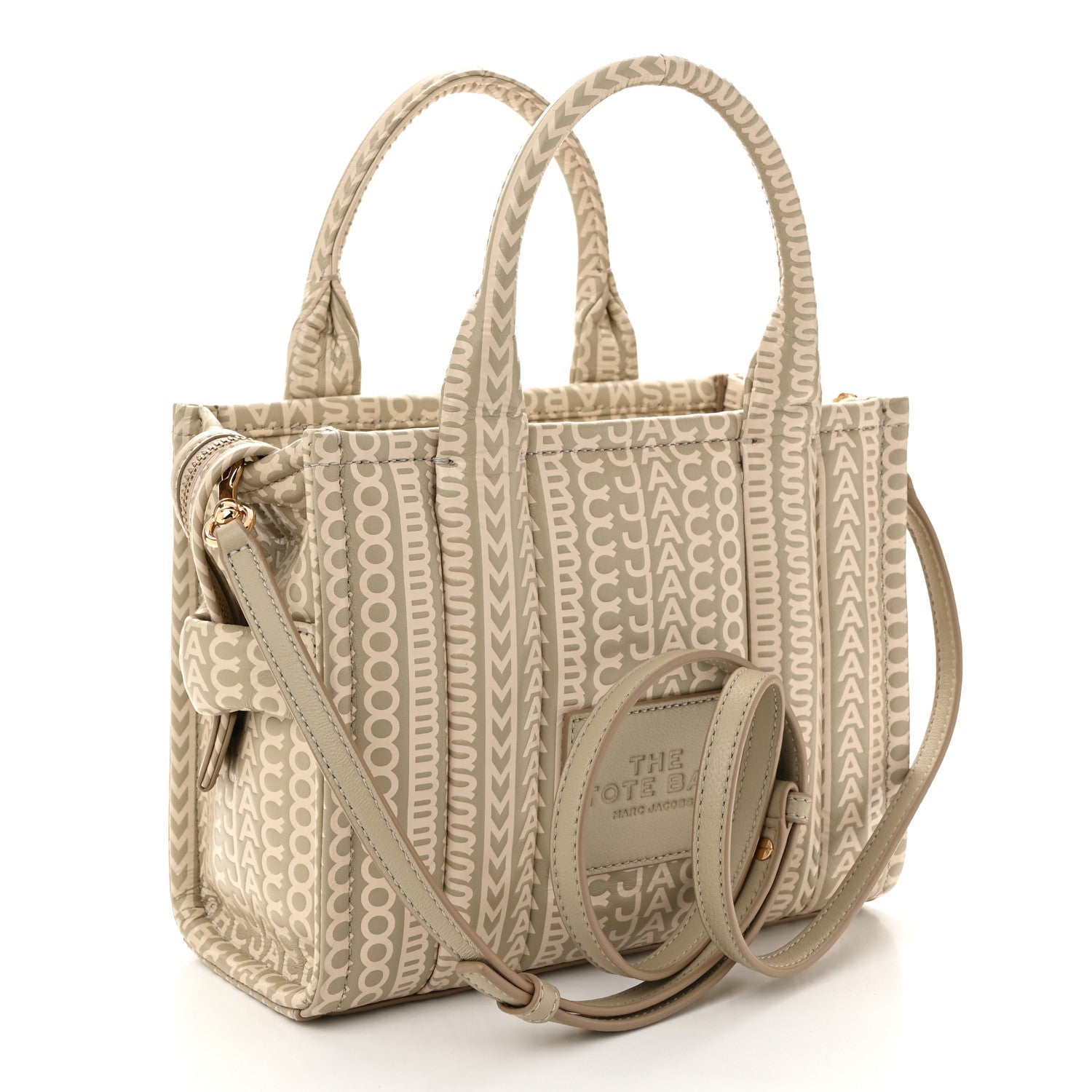 Calfskin Small The Monogram Tote Khaki