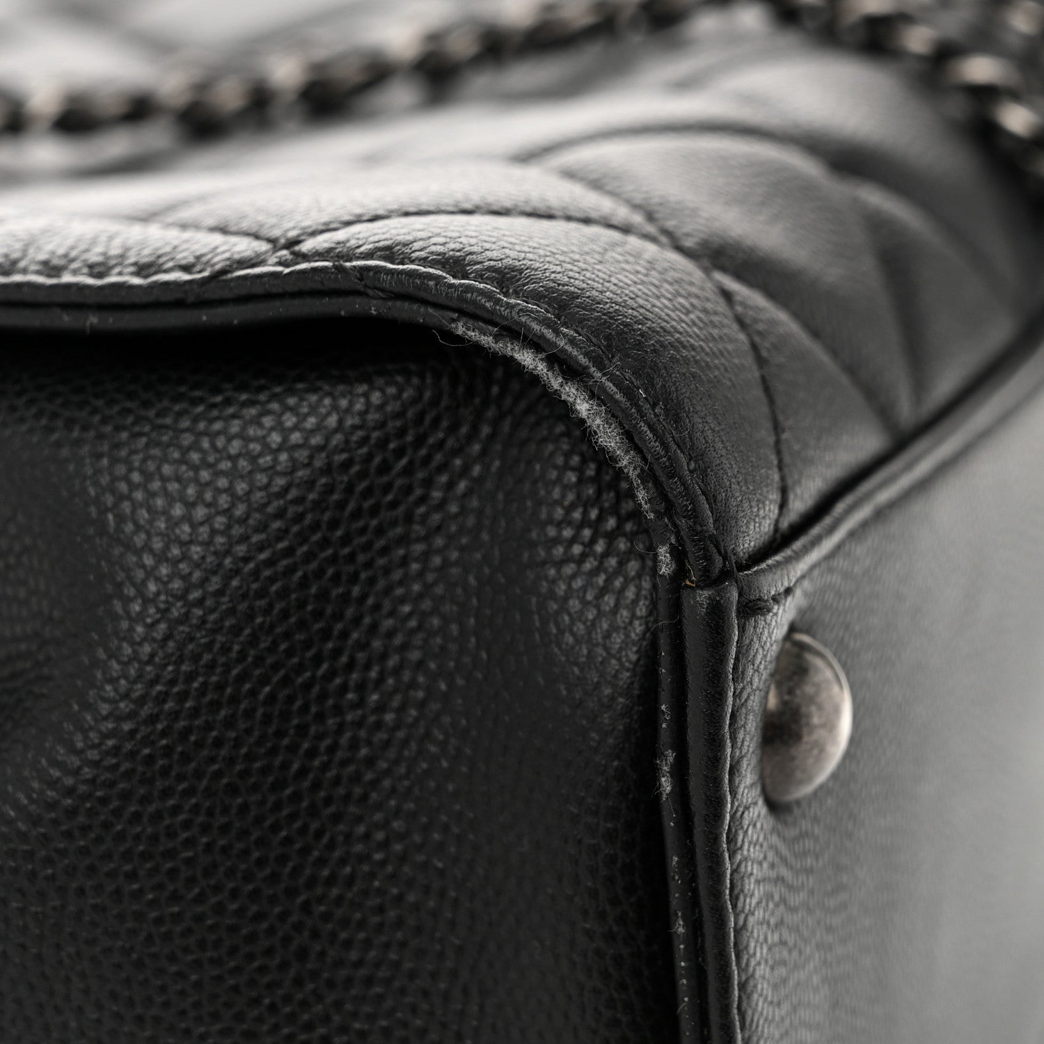 Caviar Quilted Small CC Bucket Bag Black