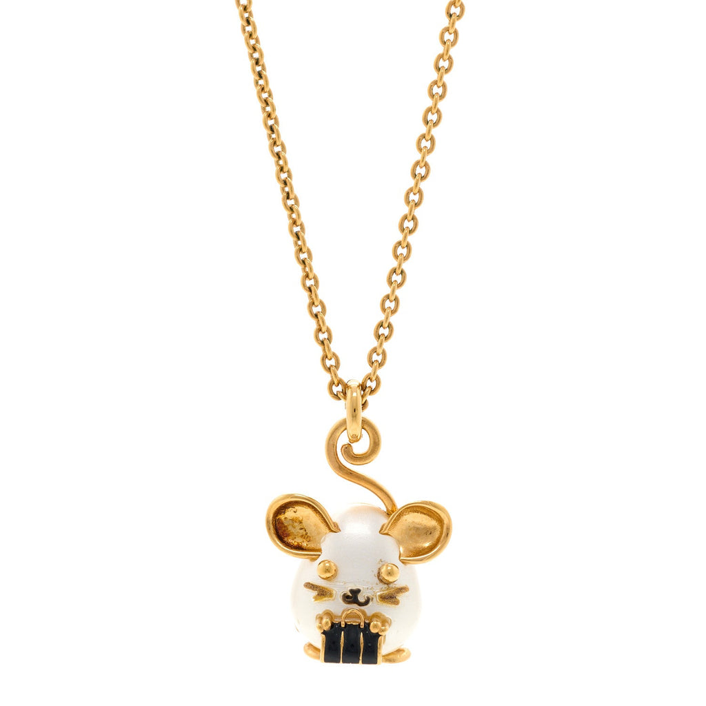 Vuittonite Rat Necklace Gold