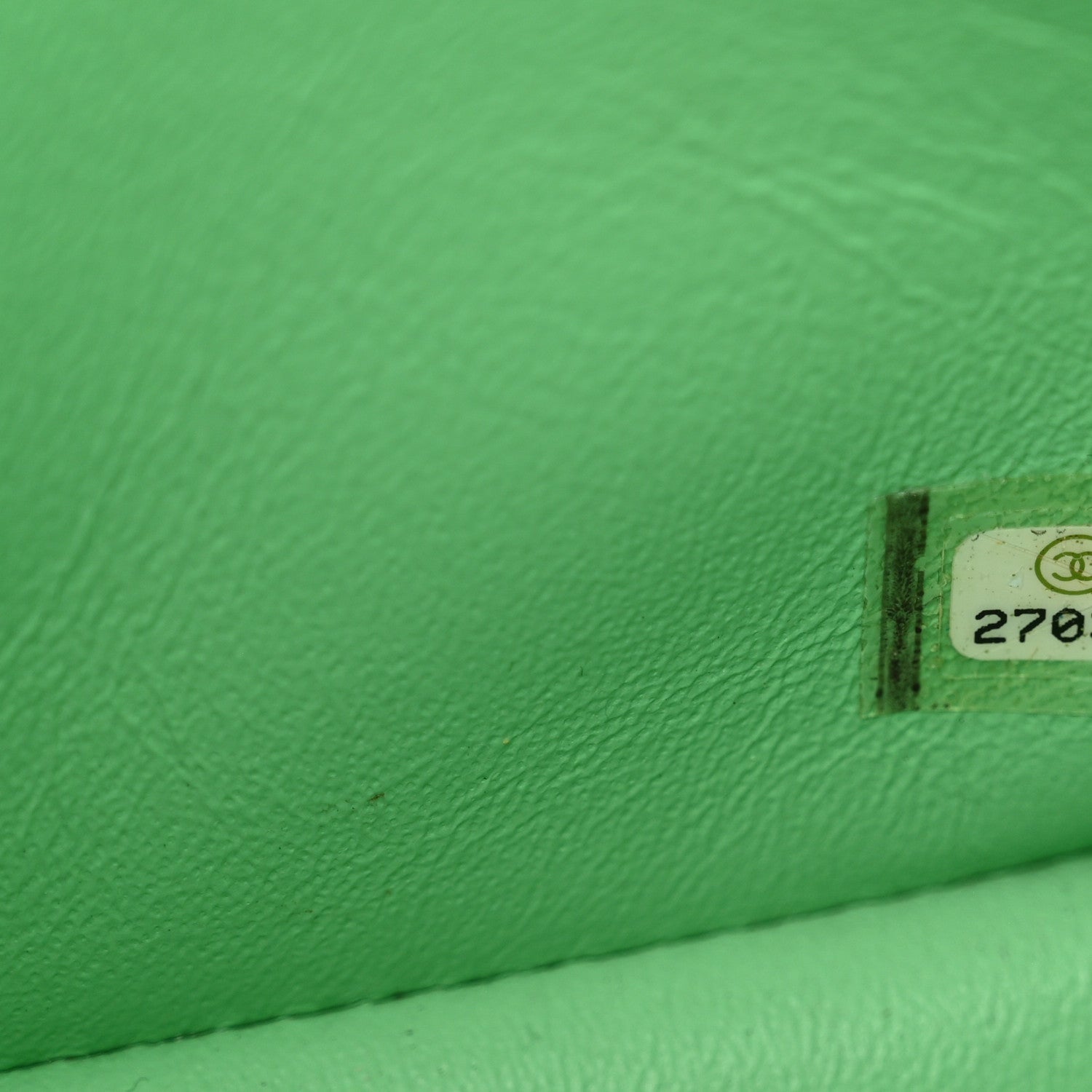 Caviar Chevron Quilted Jumbo Double Flap Green