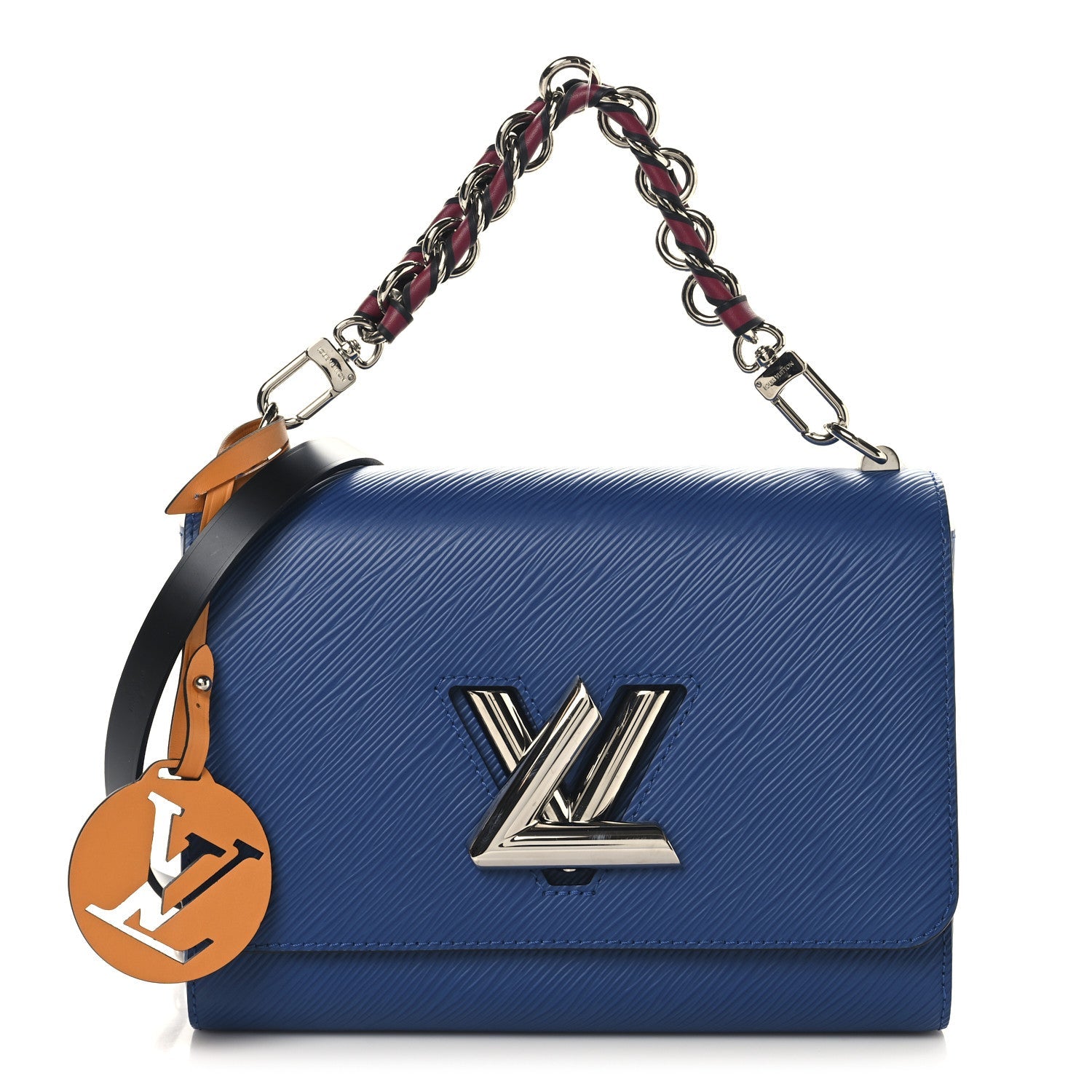 Epi Twist Braided Strap Shoulder Bag MM Bleu Roi