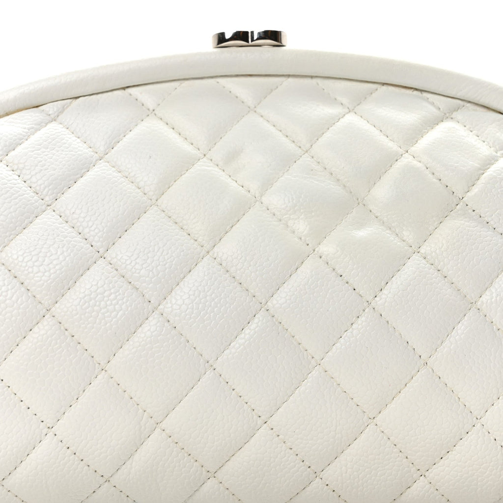 Caviar Quilted Timeless Clutch White