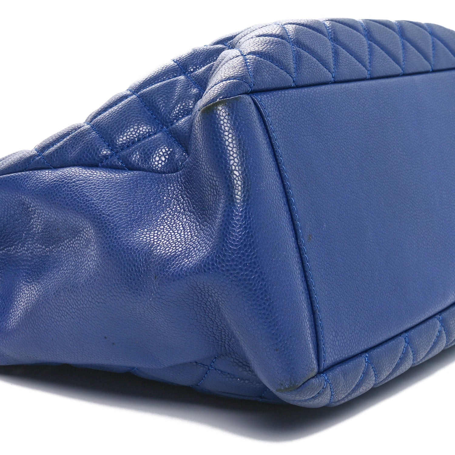Caviar Quilted Grand Shopping Tote GST Blue