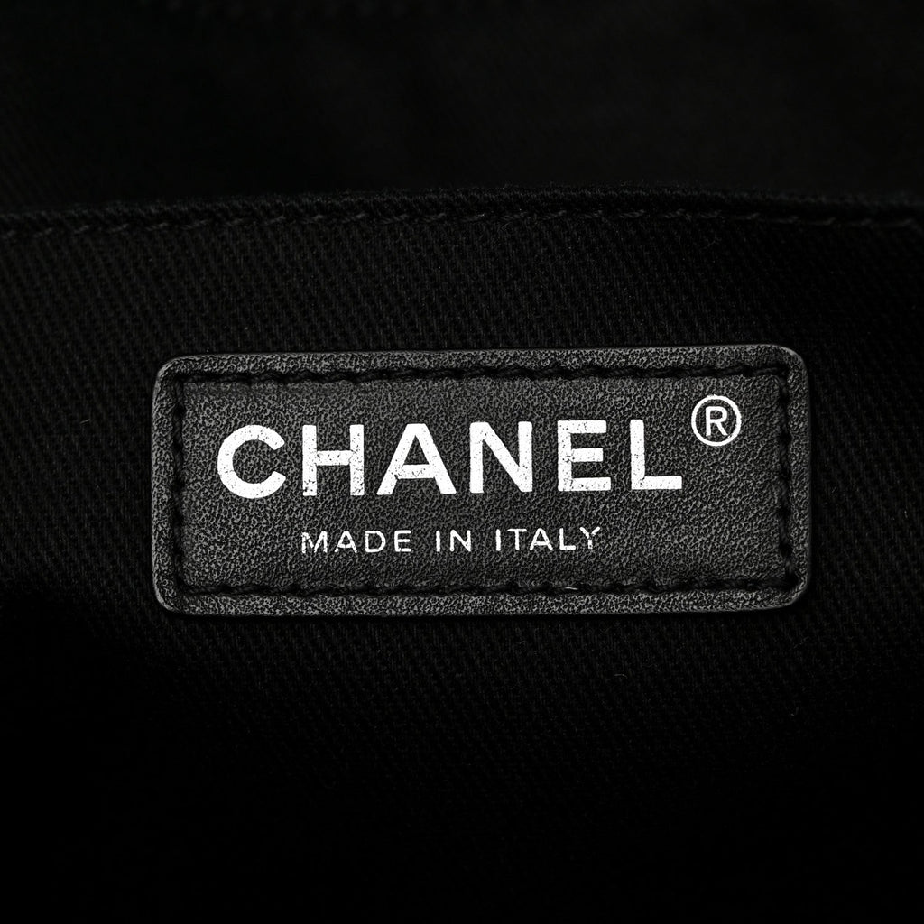 Vinyl Quilted In the Business Flap Bag Black