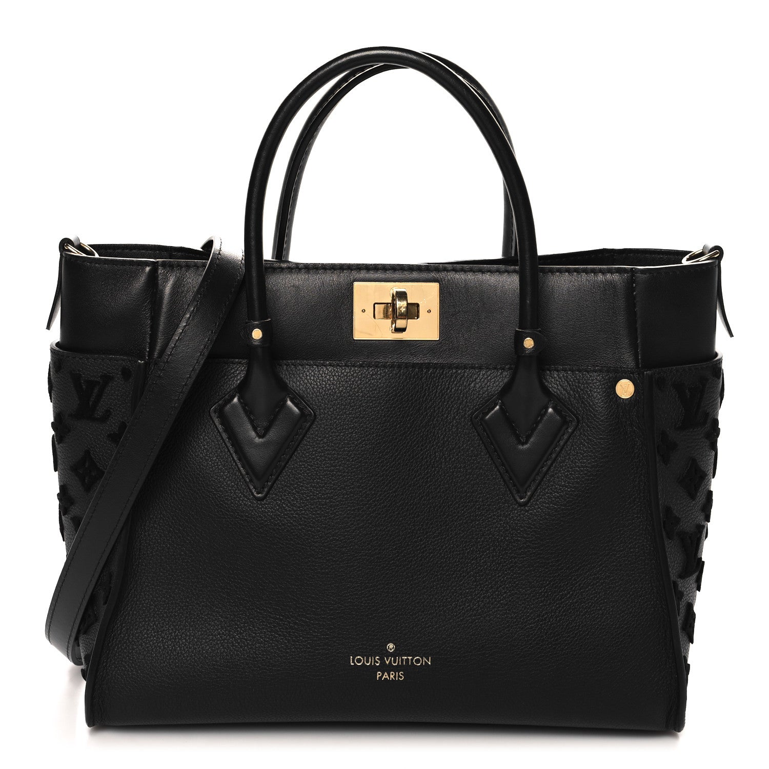 Calfskin Monogram Tufting On My Side Black