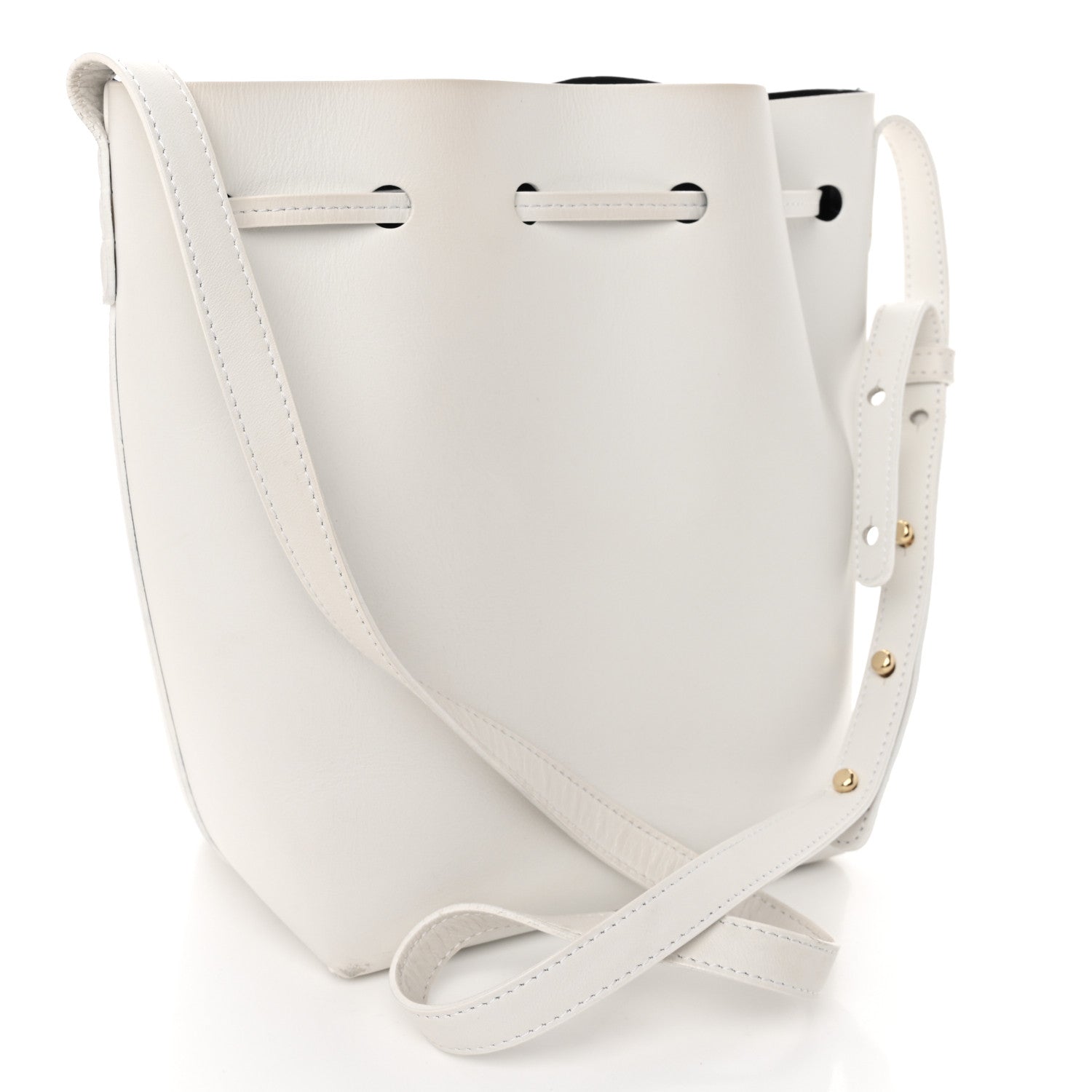 Calfskin Mini Bucket Bag White