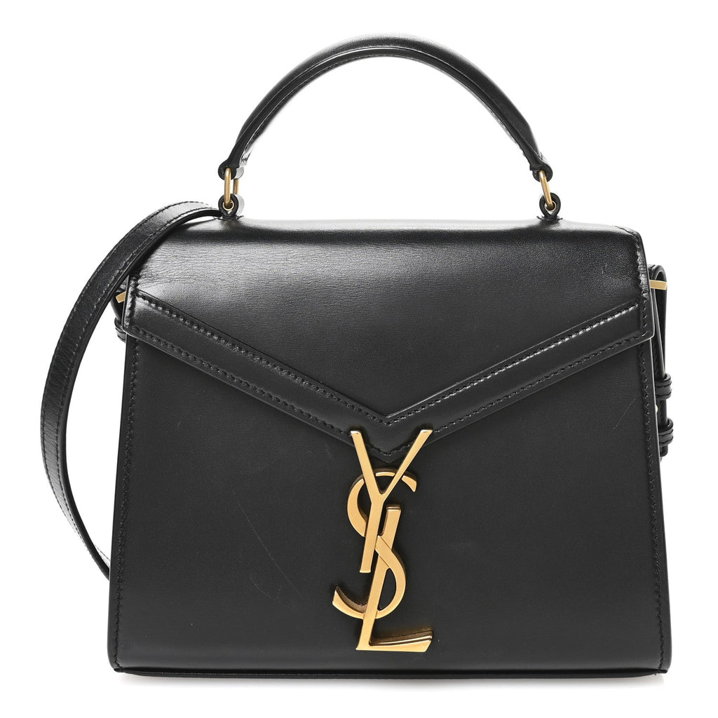 Calfskin Mini Classic Monogram Cassandra Top Handle Black