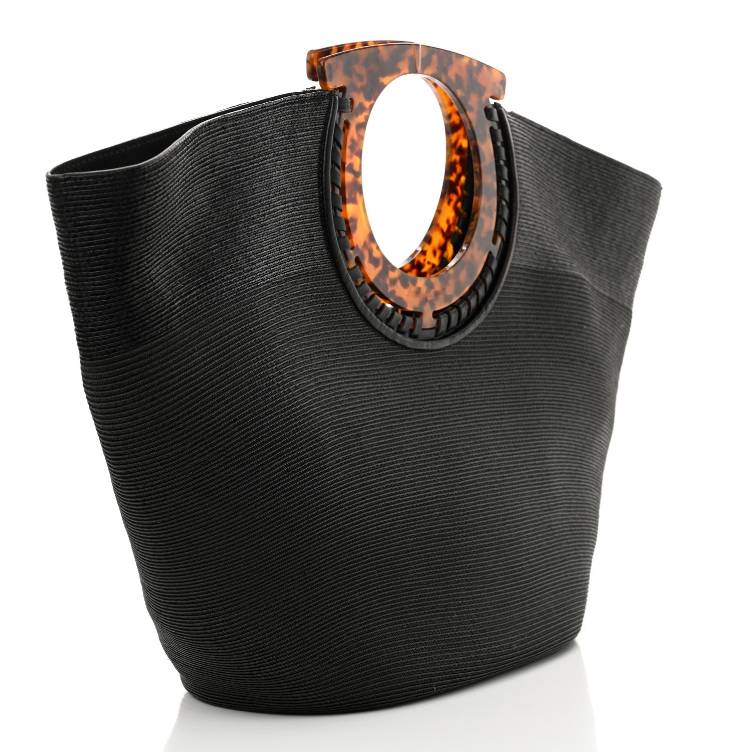 Straw Maia Gancini Rascello Tote Black