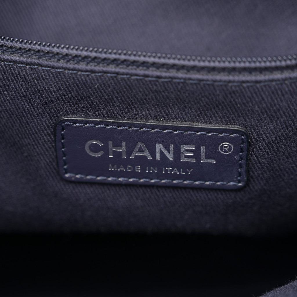 Mixed Fibers Small Deauville Tote Navy Blue