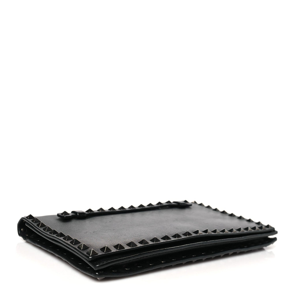 Nappa Rockstud Wristlet Clutch Black