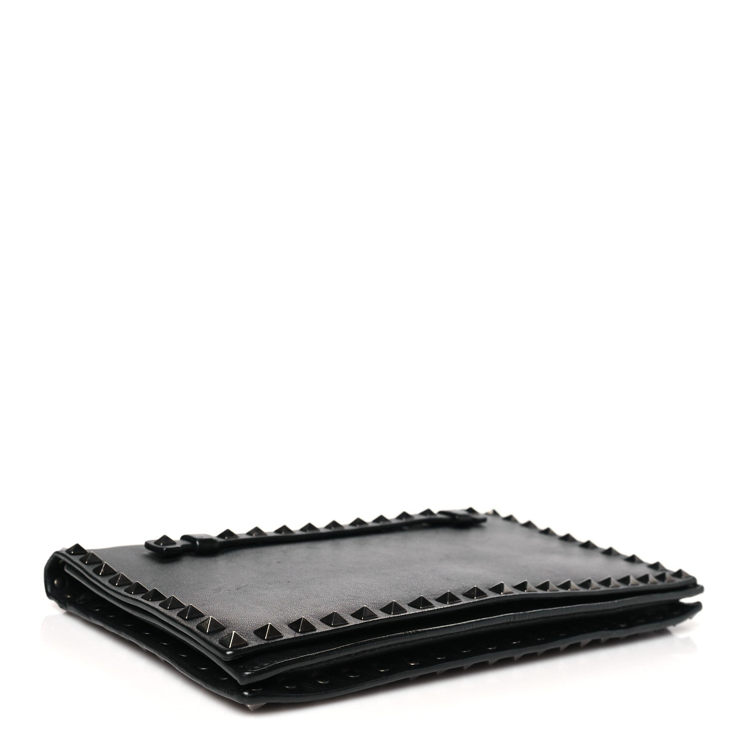 Nappa Rockstud Wristlet Clutch Black
