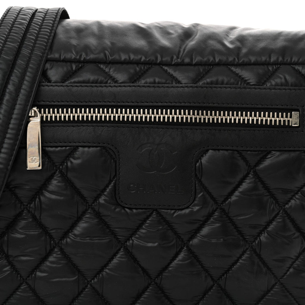 Nylon Small Coco Cocoon Messenger Bag Black