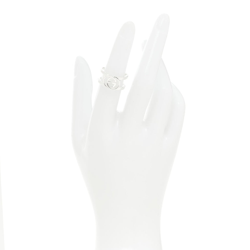 Sterling Silver 9mm Interlocking G Open Band Ring 52 6